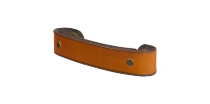 Leather Handle, The Tilikum, Honey, 4" Center-to-Center, Brass