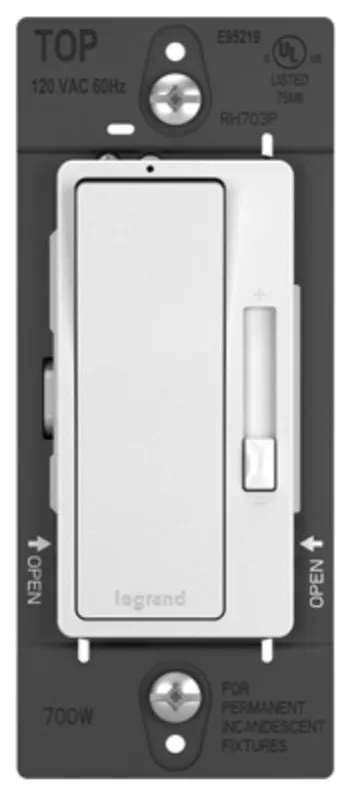 Legrand® RH703PTCCCV6 Radiant® Incandescent Single Pole/3-Way Dimmer, 120V, 700W