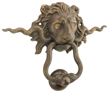 Lion and The Snake Cast Iron Doorknocker
