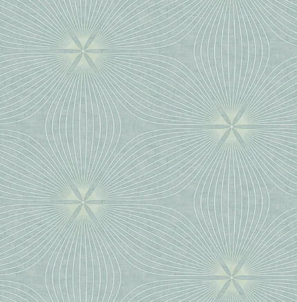 Lucy Starburst Wallpaper Bolt, Ocean Blue and White