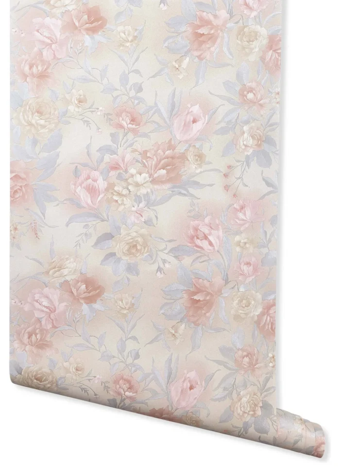 Luminous Wallpaper, Pink/Blue, Swatch - Image 1