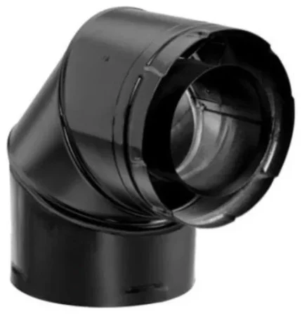 M&G Duravent 46DVA-E90B 90 Degree Elbow Pipe, Black Finish