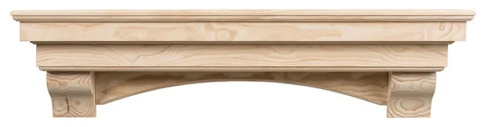 Mantels Direct Salem 60" 3 Styles in 1 Wood Fireplace Mantel Shelf in Aged - Image 1