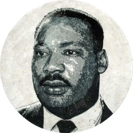 Martin Luther King Marble Artwork, 39"x39"
