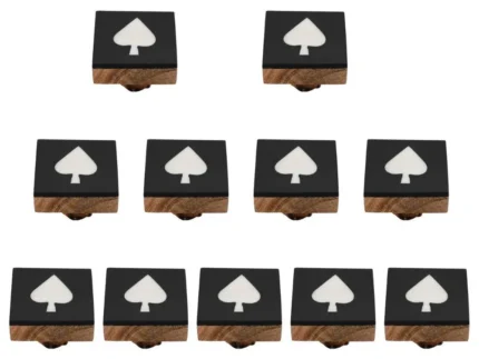 Mascot Hardware Casino Spade Resin & Wood Cabinet Knob - Pack of 10