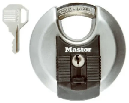 Master Lock M50XKADCCSEN Disc Lock Padlock, Stainless Steel