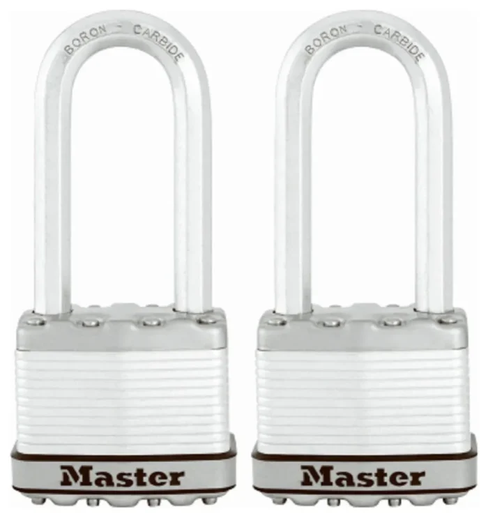 Master Lock M5XTLJCCSEN Magnum Keyed Padlock, Steel, 2" - Image 1