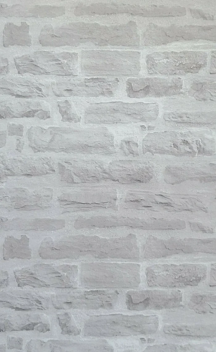 Matt gray faux concrete stone brick Wallpaper, 21 Inc X 33 Ft Roll - Image 1
