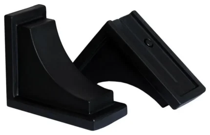 Mayne Nantucket Traditional Plastic Decorative Bracket in Black (Set of 2)