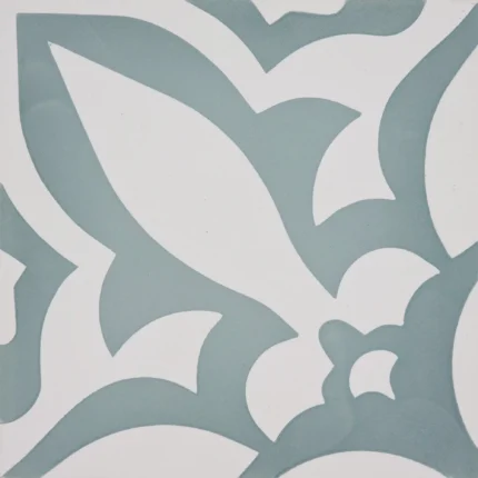 Meknes Handmade Cement Tile, Green/White, Sample