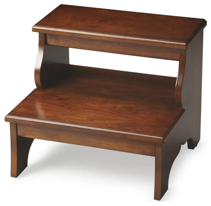 Melrose Chestnut Burl Step Stool - Image 1