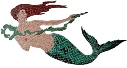 Mermaid Ceramic Swimming Pool Mosaic 66"