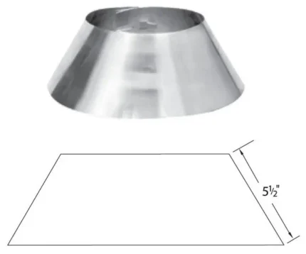 Metalbest 10S-SC Sure-Temp 10" Class A Chimney Pipe Storm Collar - Stainless