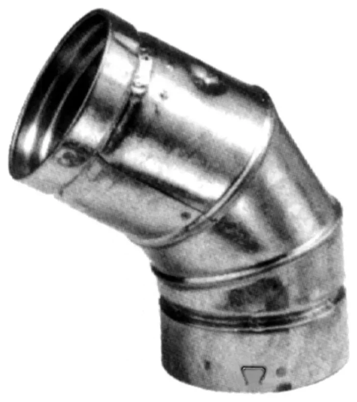 Metalbest 5RV-EL45/60 RV 5" Type B Gas Vent 45 to 60 Degree - Aluminum - Image 1