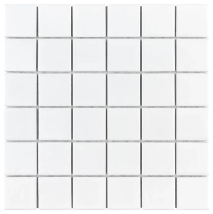 Metro Quad Matte White Porcelain Floor and Wall Tile