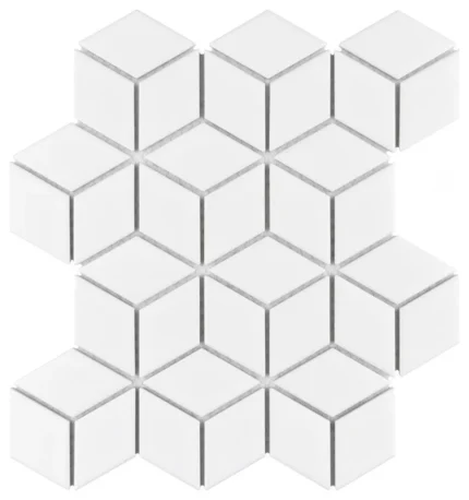Metro Rhombus Porcelain Floor and Wall Mosaic Sample