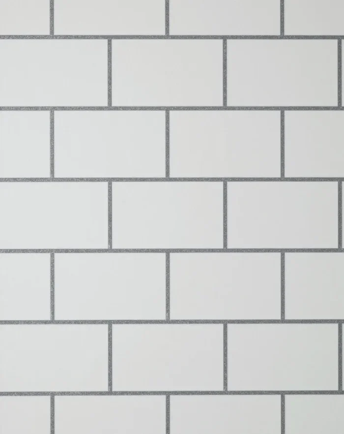 Metro Silver Tile Wallpaper, Bolt - Image 1