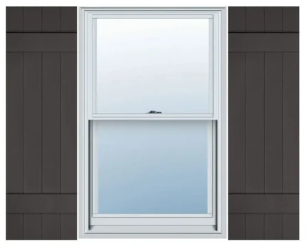 Mid-America, Standard Size Four Board Joined Shutters, Musket Brown, 31" x 14"
