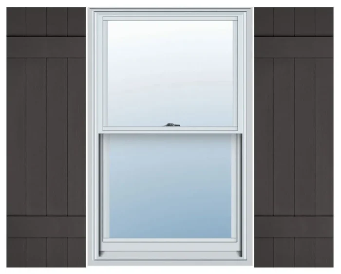 Mid-America, Standard Size Four Board Joined Shutters, Musket Brown, 31" x 14" - Image 1