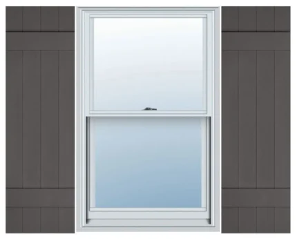 Mid-America, Standard Size Four Board Joined Shutters, Tuxedo Gray, 31" x 14"