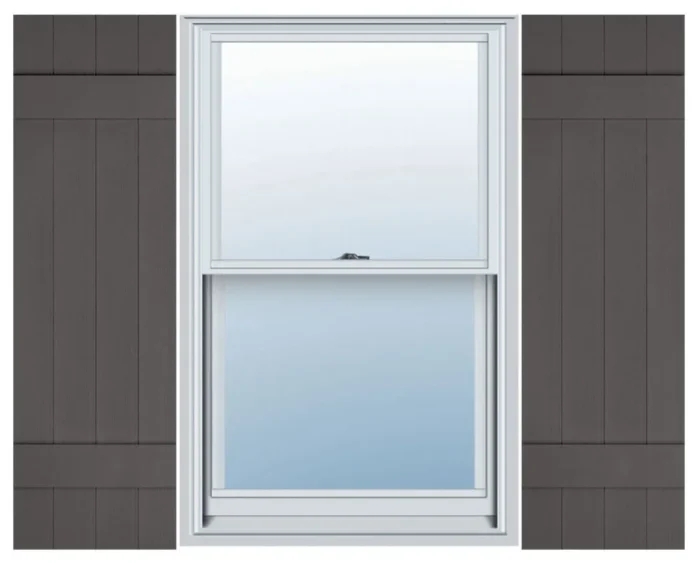 Mid-America, Standard Size Four Board Joined Shutters, Tuxedo Gray, 31" x 14" - Image 1