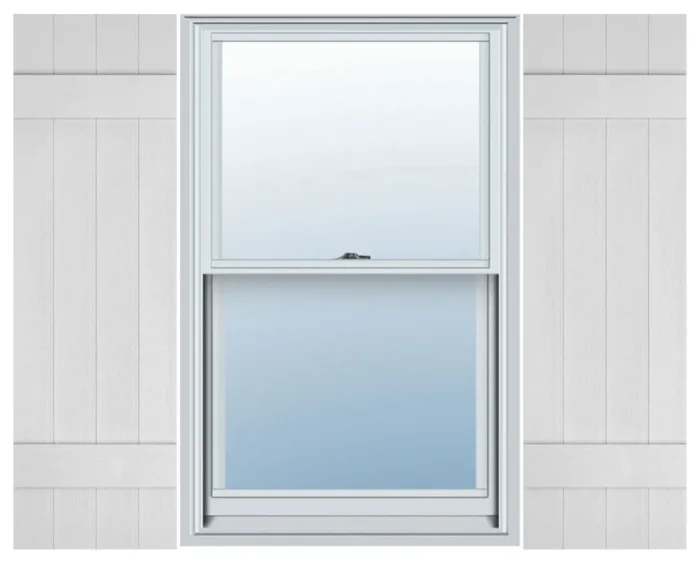 Mid-America, Standard Size Four Board Joined Shutters, White, 31" x 14" - Image 1