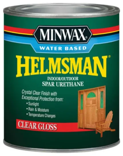 Minwax® 630500444 Water Based Helmsman® 275 VOC Spar Urethane, Clear Gloss, 1 Qt
