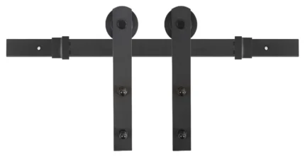 Miseno MBDH0205X96 96" Straight Strap Barn Door Hardware Kit - Black