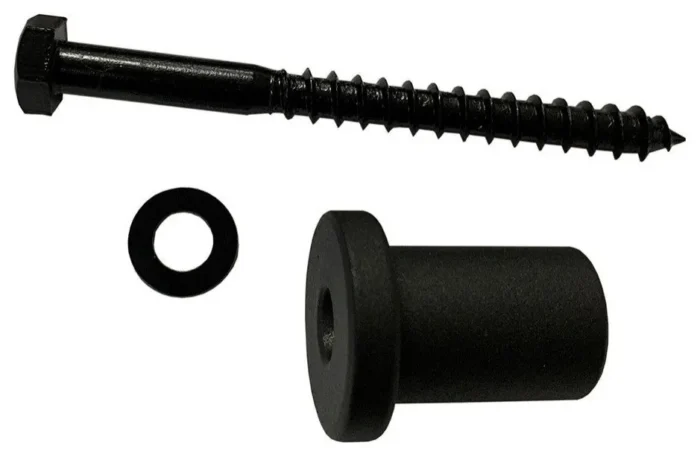Miseno MBDH4695 Barn Door Flat Rail Standoff, Black - Image 1