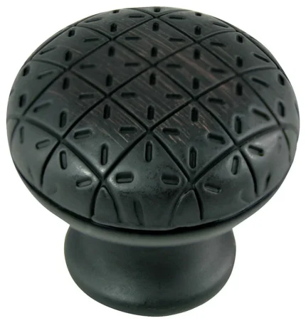 MNG Hardware 1 1/4" Round Pillow Knob - Oil Rubbed Bronze