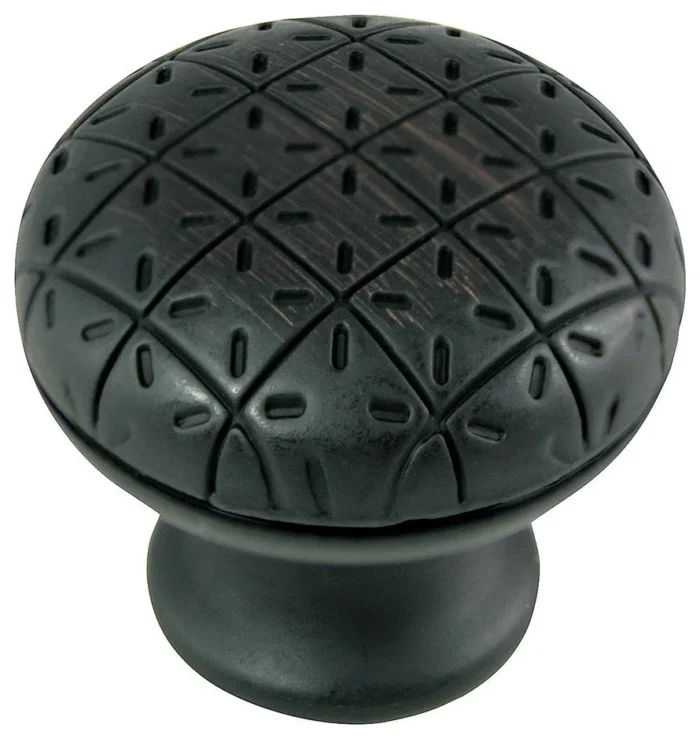 MNG Hardware 1 1/4" Round Pillow Knob - Oil Rubbed Bronze - Image 1