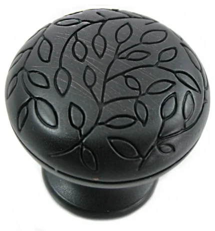 MNG Hardware 1 1/4" Round Vine Knob, Oil Rubbed Bronze