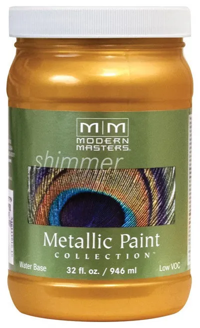 Modern Masters ME66032 Protective Enamel Pharaoh's Gold Metallic Paint, 1 Quart