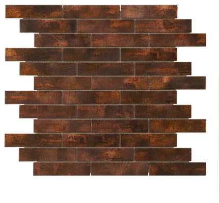 Modket Antique Copper Color Metal 1/3 offset Mosaic Tile Backsplash TDH253AC