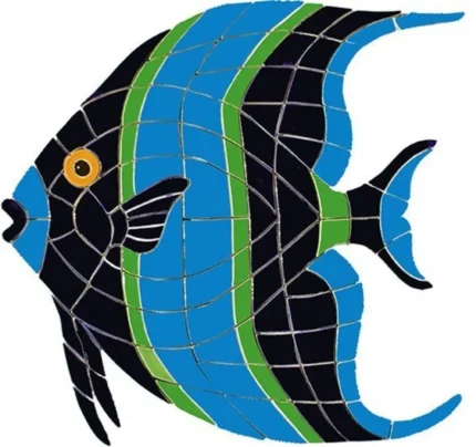 Moorish Idol Ceramic Swimming Pool Mosaic 18"