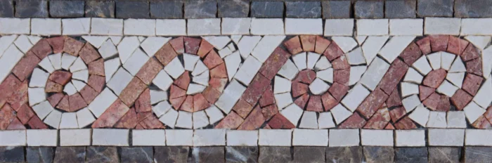 Mosaic Border, Abstract Keys, 12"x4" - Image 1