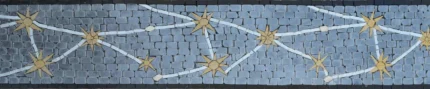 Mosaic Border, Star Constellations, 12"x6"