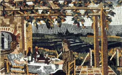 Mosaic Kitchen Backsplash-Italian Village, 26"x41"