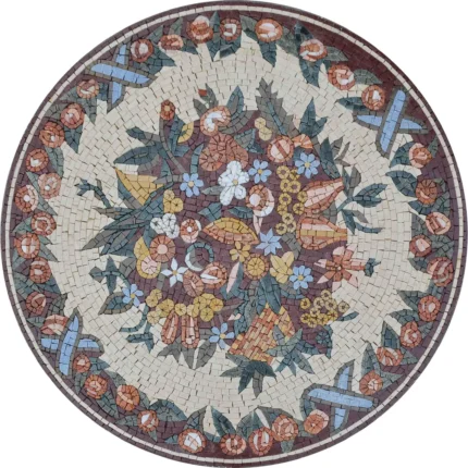 Mosaic Medallion, Florenzia, 24"x24"