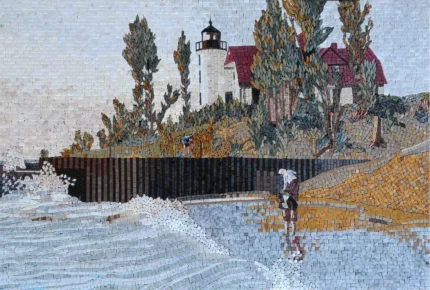 Mosaic Reproduction, The Lighthouse Wanderers, 40"x28"