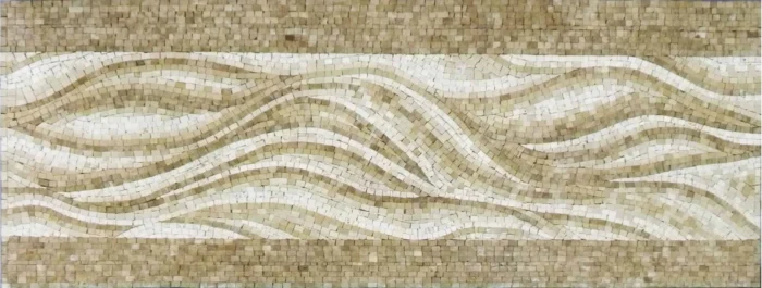 Mosaic Tile Patterns -The Waves, 20"x51" - Image 1