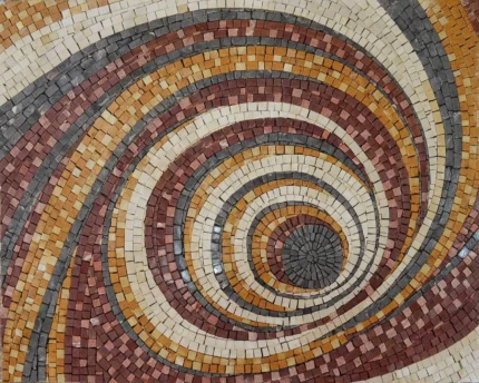 Mosaict Esselation Spiral Pattern Mosaic, 21"x27"