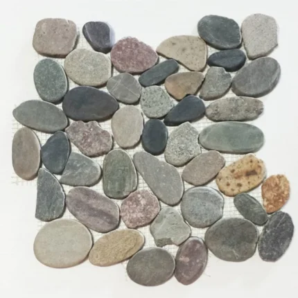 Mountain Grey 12x12 Interlocking Natural Pebbles, (4x4 or 6x6)  Sample