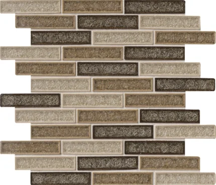 MSI GLSGGBRK-VC8MM 12" x 12" Brick Joint Mosaic Wall Tile - - Multicolored