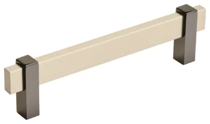 Mulino 5-1/16" Centers Silver Champagne/Black Nickel Pull