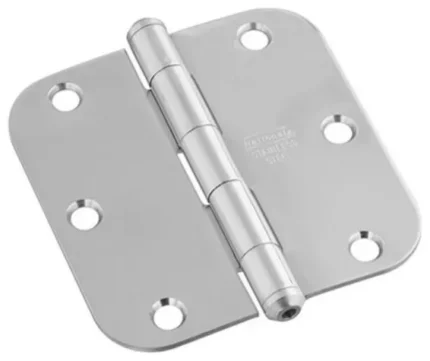 National Hardware N830-269 Door Hinge, 5/8" Round Corner, Stainless Steel, 3.5"