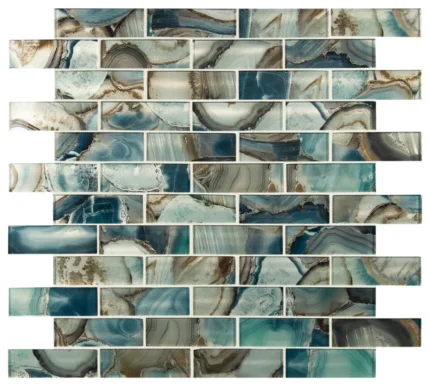 Night Sky 2X6 Glass Subway Tile, 10 Sheets