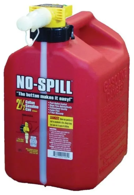 No-Spill 1405 Poly Gasoline Fuel Can, CARB & EPA Compliant, 2-1/2 Gallon