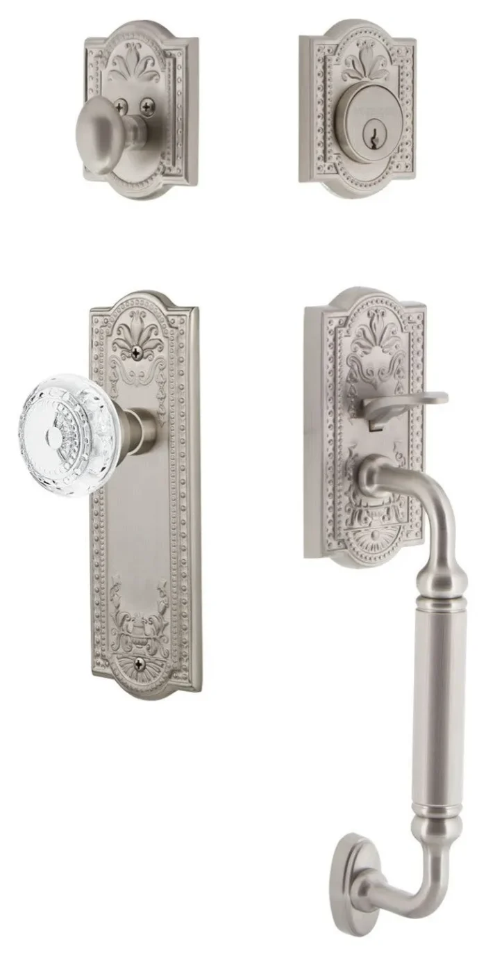 Nostalgic Warehouse MEACME_ESET_238_CG Vintage Crystal Sectional - Satin Nickel - Image 1