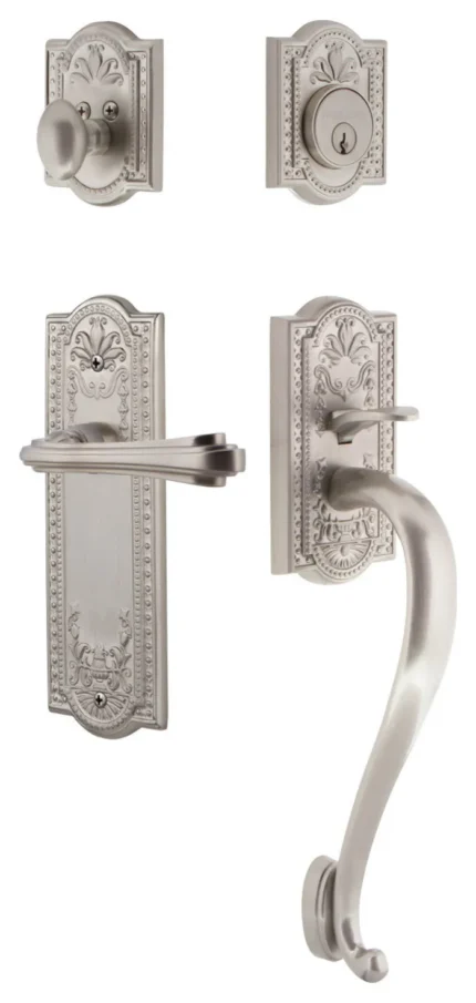 Nostalgic Warehouse MEAFLR_ESET_238_SG_LH Meadows Left Handed - Satin Nickel